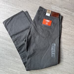 Dockers Pants NWT 5 Pocket Twill Chino Gray Mens Pants Straigh Fit 36x32